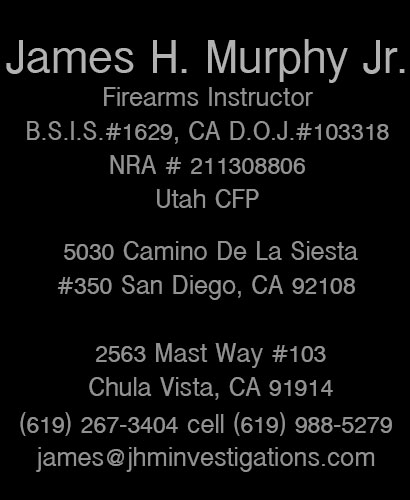 James H Murphy Jr, firearms Instructor, Private Investigator